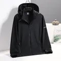 Lightweight men's black ice silk sun protection jacket with hood for fishing and outdoor - L / Tops / Black