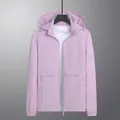 Chaqueta de protección solar de seda de hielo lila para mujer con capucha y factor UPF 50+ - L / Vestidos / Violeta Claro