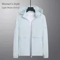 Chaqueta de protección solar de seda de hielo para mujer UPF 50+ en azul luna claro - L / Tops / Azul Luna Claro