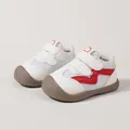 Atmungsaktive Mesh-Lauflernschuhe für Babys mit weichen Sohlen und roten Wellenmustern - 5 Paar Packung (Größe 16-20) / Rot