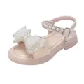 Rosa Prinzessinnen Sandalen für Mädchen mit Perlenbogen und Riemen - 26-31 Größe Gemischt (6 Paare) / Rosa
