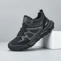 Chaussure de randonnée noire respirante pour homme avec semelle crantée antidérapante - 38 / Noir et Gris