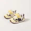 Scarpe da ginnastica per neonati in rete traspirante, colori giallo e marrone. - 17 / Giallo