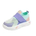 Ademende zomerse mesh sneakers voor kinderen met klittenbandsluiting in paars en munt - Paars