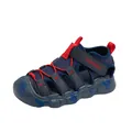 Blue and red children's closed-toe outdoor water sandals with non-slip sole - 26 / Dark Blue
