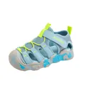 Breathable children's outdoor water sandals in light blue and lime green for summer - 26 / Navy Blue