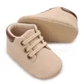 Soft and comfortable baby boy sneakers with non-slip soles for toddlers aged 0-1 year - Tan