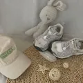 Baskets de randonnée en gris et blanc pour enfants avec système de laçage rapide - 26 / Blanc Cassé