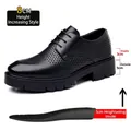 Chaussures de ville noires ajourées avec semelle intérieure de 3 cm et semelle de 5 cm - 37 / Style Ajouré Rehaussant 8cm