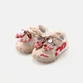 Breathable mesh baby sneakers for girls featuring a cute red checkered bow decoration - Size 16 / Inner 12.5cm / Red