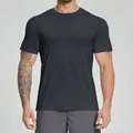 T-shirt sportiva da uomo grigio scuro in misto lana merino per outdoor e fitness - Taglia S / Top / Grigio Fumo Scuro