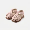 Pink baby soft-sole walking sandals with cute rabbit decoration for toddler girls - Size 16 / Inner 12.5cm / Pink Cartoon Rabbit Style (2898)