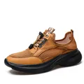 Atmungsaktive Herren-Wanderschuhe in Hellbraun mit dicker, weicher Sohle - Hellbraun