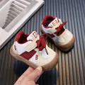 Frühlings-Freizeitschuhe für Babys (0-2 Jahre) mit weicher Sohle und Panda-Motiv - Größe 16 (12cm Innenlänge) / Rot