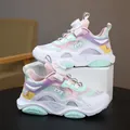 Elegantes zapatillas deportivas para niñas en colores pastel con cierre de hebilla giratoria - 31 / Verde Fruta