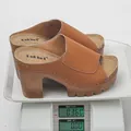 Γυναικεία καφέ mules με χοντρό τακούνι και πλατφόρμα, με βάρος περίπου 0,360 kg - Ανοιχτό Καφέ