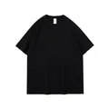 Classic black American style short-sleeved men's T-shirt with a relaxed fit design - S / Tops / Black