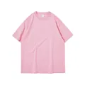 Premium minimalistisches rosa Oversized-Baumwoll-T-Shirt für Herren mit Rundhalsausschnitt - Hellrosa