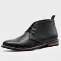 Classici stivali chukka desert in pelle nera da uomo con design retrò di alta qualità - 39 / Stile Pelle (KD587)