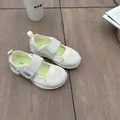 Breathable mesh girls' sandals with closed-toe design and soft non-slip rubber sole - 26-30 (Minimum Order 5 Pairs) / Off White