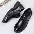 Zapatos de vestir negros de primera calidad para hombre en piel de vaca auténtica - Negro Cuatro Estaciones