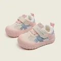 Zapatos de malla rosa para primeros pasos de bebé con suela de goma suave antideslizante. - Talla 26 / Estilo Rosa (YD92) / Longitud Interior 16cm / Rosa