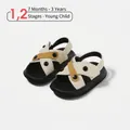 Toddler colorblock anti-slip sandals for boys and girls aged 7 months to 3 years - Size 19 (14.5cm) / Beige (52226)