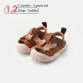 Sandales de dessin animé confortables pour tout-petits avec bout fermé pour garçons et filles - Pointure 16 (Longueur Intérieure 12,5 cm) / Chameau