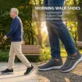 Comfortable gray mesh walking shoes for middle-aged seniors for outdoor exercise - 39 / Male Style / Gray
