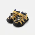 Yellow toddler beach sandals with soft sole and non-slip outdoor toe protection - Size 16 (12.5cm) / Yellow (0983)