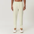 Pantalon de sport d'extérieur à séchage rapide pour hommes en blanc cassé avec taille - Blanc Cygne