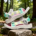 Stylische Outdoor-Sandalen für Kinder mit leichtem Klettverschluss-Design für den Sommer - Rosa