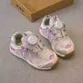 Chaussures de sport respirantes violettes et blanches pour filles avec boucle rotative - 23 / Style à Fermeture à Molette (KKC58) / Violet taro