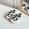 Detailed view of children's white mesh water shoes with non-slip red soles - Size 17 Inner Length 13.2cm / Beige