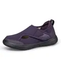 Chaussures de marche confortables en maille violette à velcro réglable pour hommes - 35 / Violet