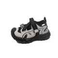 Stylish toddler closed-toe breathable mesh sports sandals in cream and black finish - Size 22 Inner Length 14 / Black