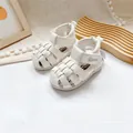 Preen Lauflernsandale für Babys in elegantem Off-White mit praktischem Klettverschluss - Größe 13.0 / Innenlänge ca. 13cm / Weiß