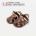 Donkerbruine babymeisjes prinses sandalen met strik en kant detail voor peuters - Maat 16 (Binnen 12.5CM) / Strik Kant Stijl (9821) / Bruin