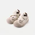 Beige breathable mesh closed-toe toddler sandals with anti-slip soft sole - Size 30 / Sport Sandals (313892) / Inner Length 19cm / Brown
