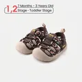 Toddler leopard print closed-toe sandals with non-slip sole for kids aged 1-3 years - Size 16 / Sport Sandals (268937) / Internal Length 12.5cm / Leopard Print