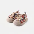 Toddler multi-colored closed-toe sandals for age 1-3 with non-slip soft sole - Size 16 / Sport Sandals (268937) / Internal Length 12.5cm / Khaki