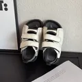 Elegante schwarz-weiße römische Sandalen für Kinder für den Sommerurlaub am Strand - 26 / Beige Koreanische Freizeit Sandalen (TLTX6)