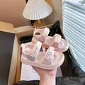 Comfortable pink breathable girl's sandals with non-slip soles for summer beach fun - 26 / Pink
