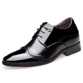 Formelle Herrenschuhe aus schwarzem Lackleder mit 8 cm unsichtbarer Innenerhöhung - Größe 38 / 6CM Erhöhungsmodell (ZBH6871) / Schwarz