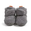 Morbidi stivaletti in pile grigio per neonati con suola flessibile per l'inverno - 12cm / Stile Zucca (M2043) / Grigio scuro