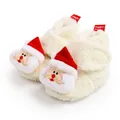 Weihnachts-Baby-Fleece-Boots mit Weihnachtsmann-Design in Weiß - 13cm / Weihnachten Weiß Stil