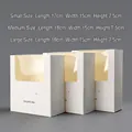 White gift box with transparent window and dimension markings for packaging - White Window Gift Box