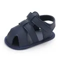 Sandales bébé garçon bleu marine à bout fermé avec semelle souple en PU pour les 0-1 an - Bleu foncé