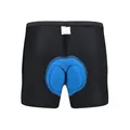 Detailoverzicht van ademend fietsondergoed met dik blauw gevoerd kussen voor comfort. - S / Bottoms / Siliconen Type
