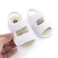Zachte witte mesh loopsandalen voor baby's met verstelbare klittenbandsluiting voor peuters - Wit